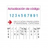 Numerador Trodat 55510/PL Professional 4.0, de 56 x 33 mm. composición de bandas