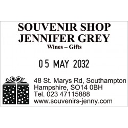 Fechador Trodat Printy 4727 con placa de 60 x 40 mm. marcada en tinta negra