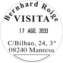 Datador Trodat Printy 46140 amb placa de 40 mm. de diàmetre marcada en color negre