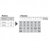 Numerador Trodat 15186, 6 bandas de 18 mm. caracteres especiales