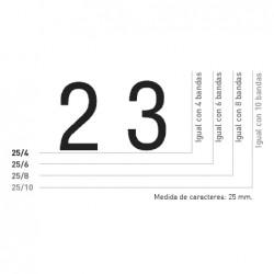 Numerador gigante Image 25/10, 10 bandas, 25 mm.