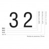 Numerador gegant Image 30/4, 4 bandas, 30 mm.