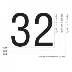 Numerador gigante Image 40/6, 6 bandas, 40 mm.