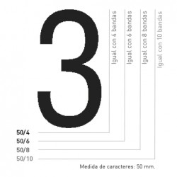 Numerador gegant Image 50/8, 8 bandes, 50 mm.