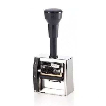 Numerador fechador REINER ND53A-6, 6 cifras con placa de 50 x 30 mm.