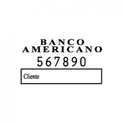 Numerador REINER D28BN, 6 cifres con placa de 35 x 20 mm.