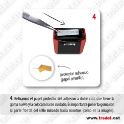 Goma de texto para aparato Trodat