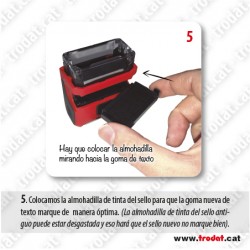 Goma de texto para aparato Trodat