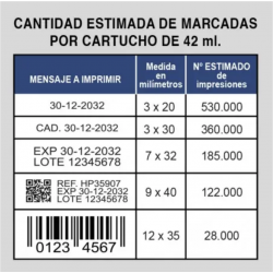 HP45 Cartucho base solvente 12,7 TIJ